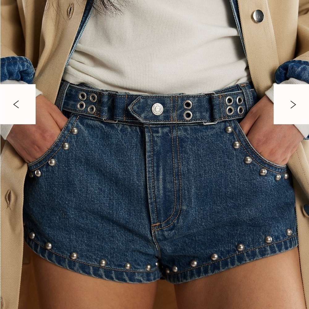 Free People We The Free The Cool Kid Denim Micro Shorts Size 26 Popular NWT